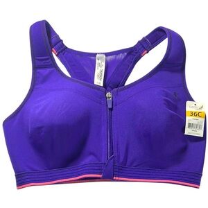 Danskin Now Purple Sports Bra with Racerback Design